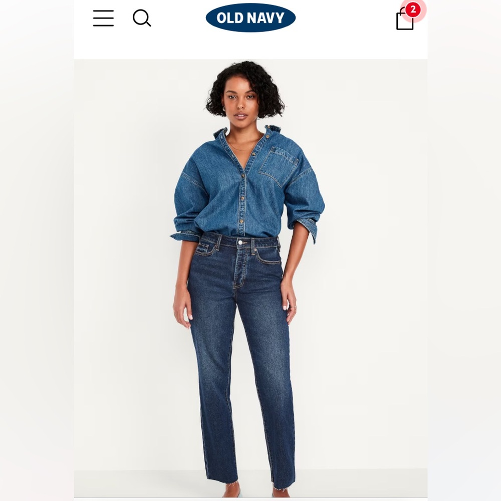 Old Navy Women's OG Ankle Straight Leg Jeans - Dark Wash NWT!